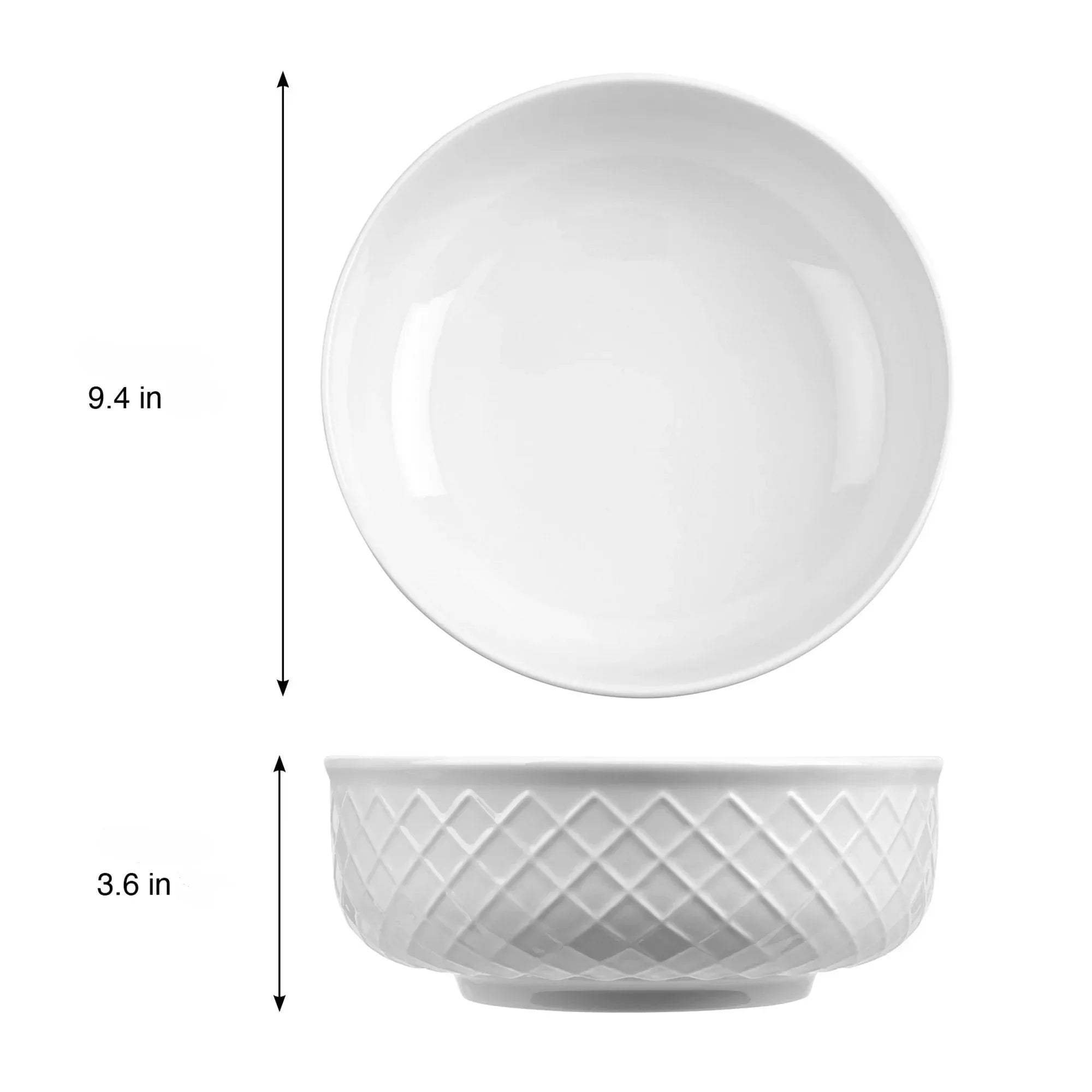 Trudeau Porcelain Serving Bowl Set, 3-piece - USA MEGA SHOP