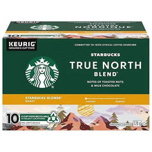 K-Cup pod box, Starbucks True North blend Blonde Roast, green, 10-count