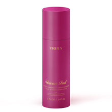Shave cream bottle, magenta with Unicorn Fruit label