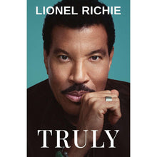 Hardcover book titled Truly with Lionel Richie portrait on teal cover