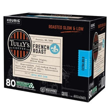 80-count French roast coffee K-Cup pods box, extra bold dark side panel