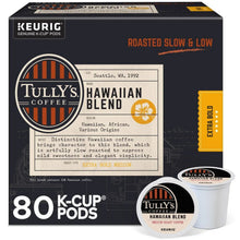 K-Cup coffee pods box with Hawaiian Blend label and two white pods