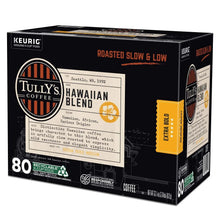 K-Cup coffee pods box angled view with Hawaiian Blend label and extra bold