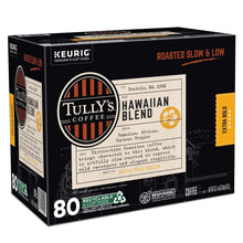 K-Cup coffee pods box side view with Hawaiian Blend label and extra bold tag