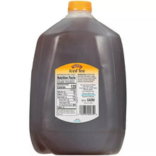 Turkey Hill iced tea gallon bottle with nutrition facts label on back