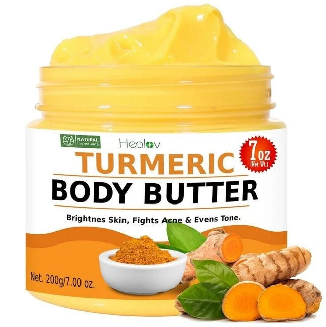 Turmeric Face Cream – All Natural Skin Brightening Lotion – Turmeric Whipped Bod
