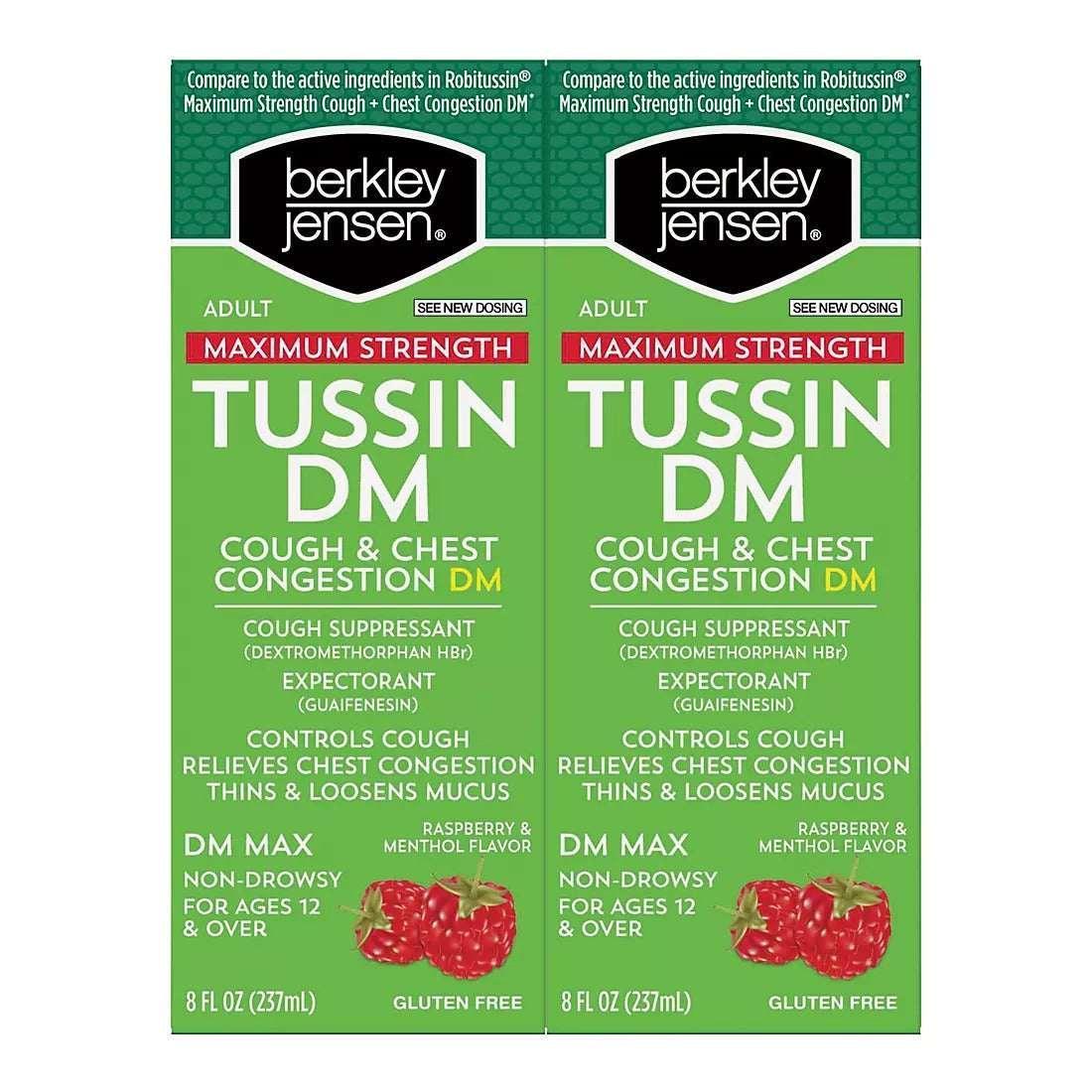 Tussin DM Cough + Congestion Relief, Raspberry Menthol, 12+ Years