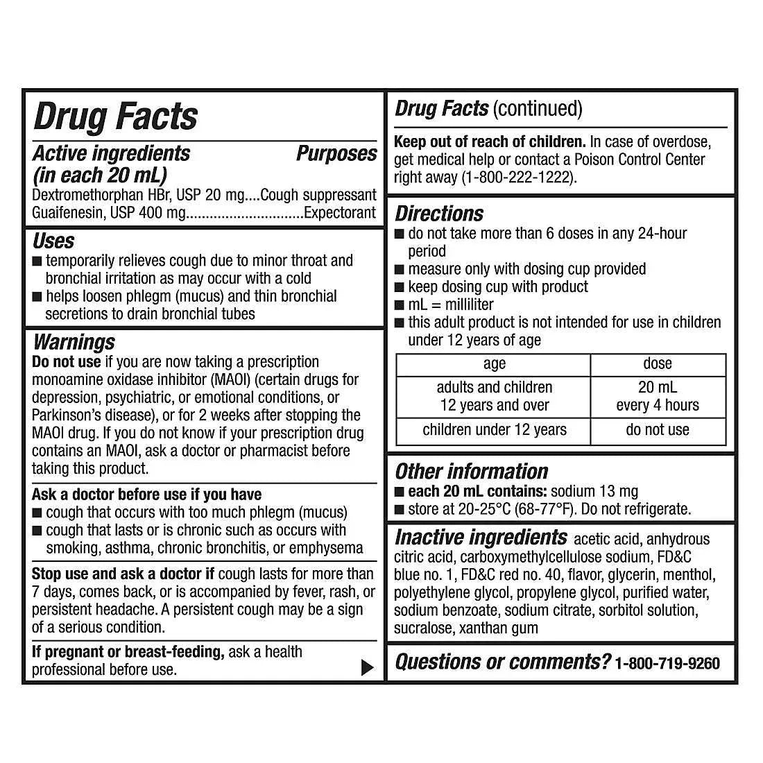 Tussin DM Cough + Congestion Relief, Raspberry Menthol, 12+ Years