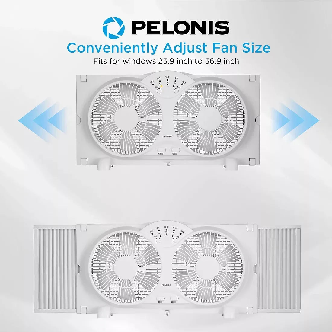 Pelonis 9" Twin Window Fan