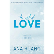 Paperback book: Twisted Love by Ana Huang, blue title on light background.