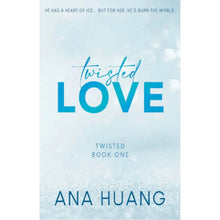 Twisted Love paperback book cover, blue lettering, by Ana Huang.
