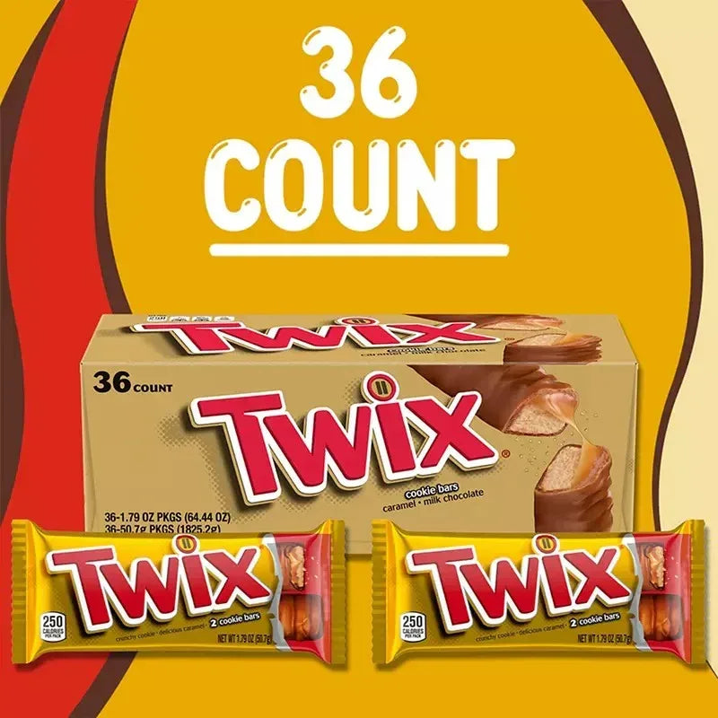 Twix Caramel Cookie Chocolate Bars, 36 ct.