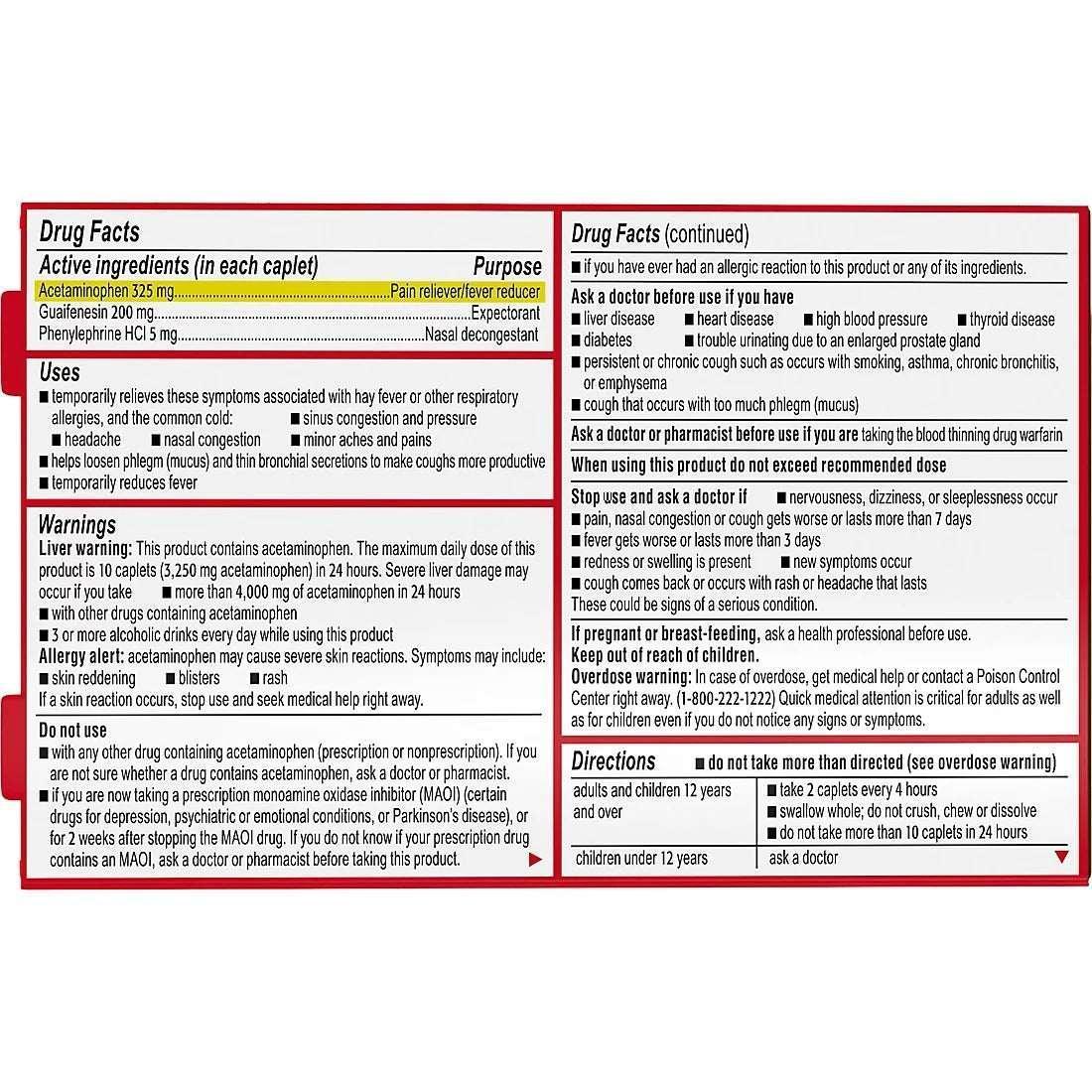 Tylenol Sinus Severe Non-Drowsy Day Cold and Flu Caplets, 3 x 24 Count