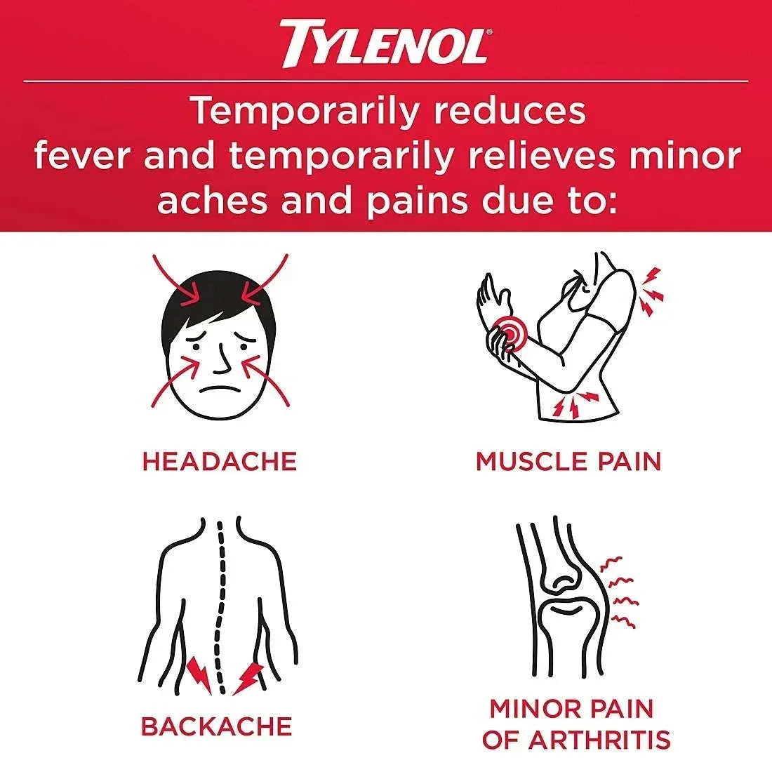 Tylenol Rapid Release Gels, Acetaminophen 500 mg, 290 Count