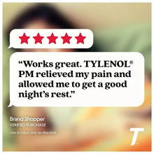 Tylenol PM shopper review card with five red stars