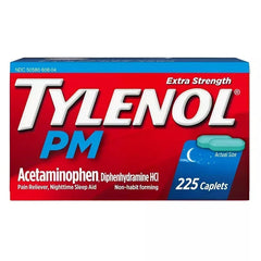 Tylenol PM Extra Strength Pain Reliever & Sleep Aid Caplets, 225 Count