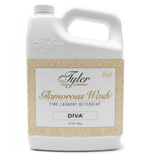 Glamorous Wash fine laundry detergent jug, Diva label, white jug front