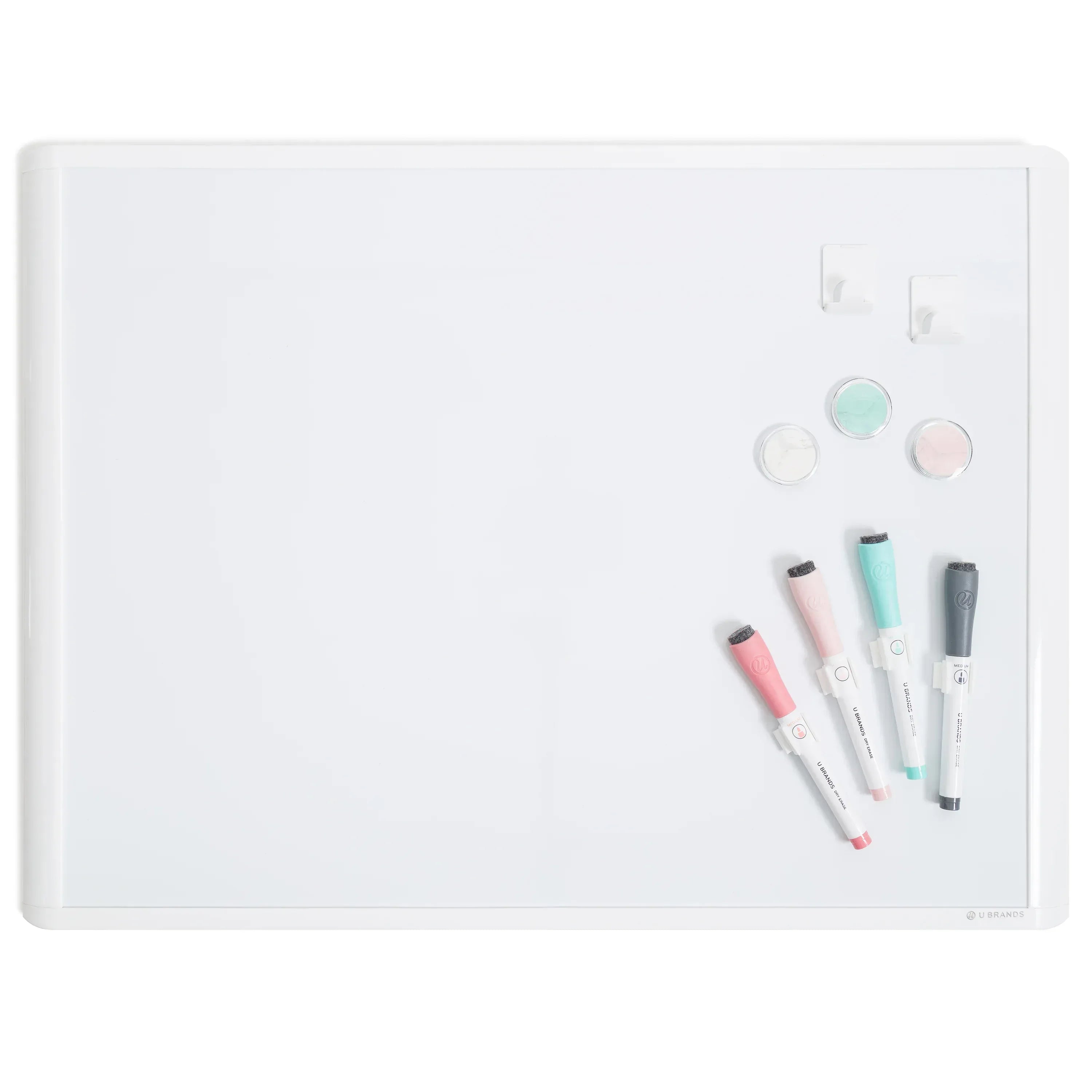 U Brands 17 x 23 in. Dry Erase Whiteboard Value Pack, Assorted Dry Erase Markers, Plastic Frame