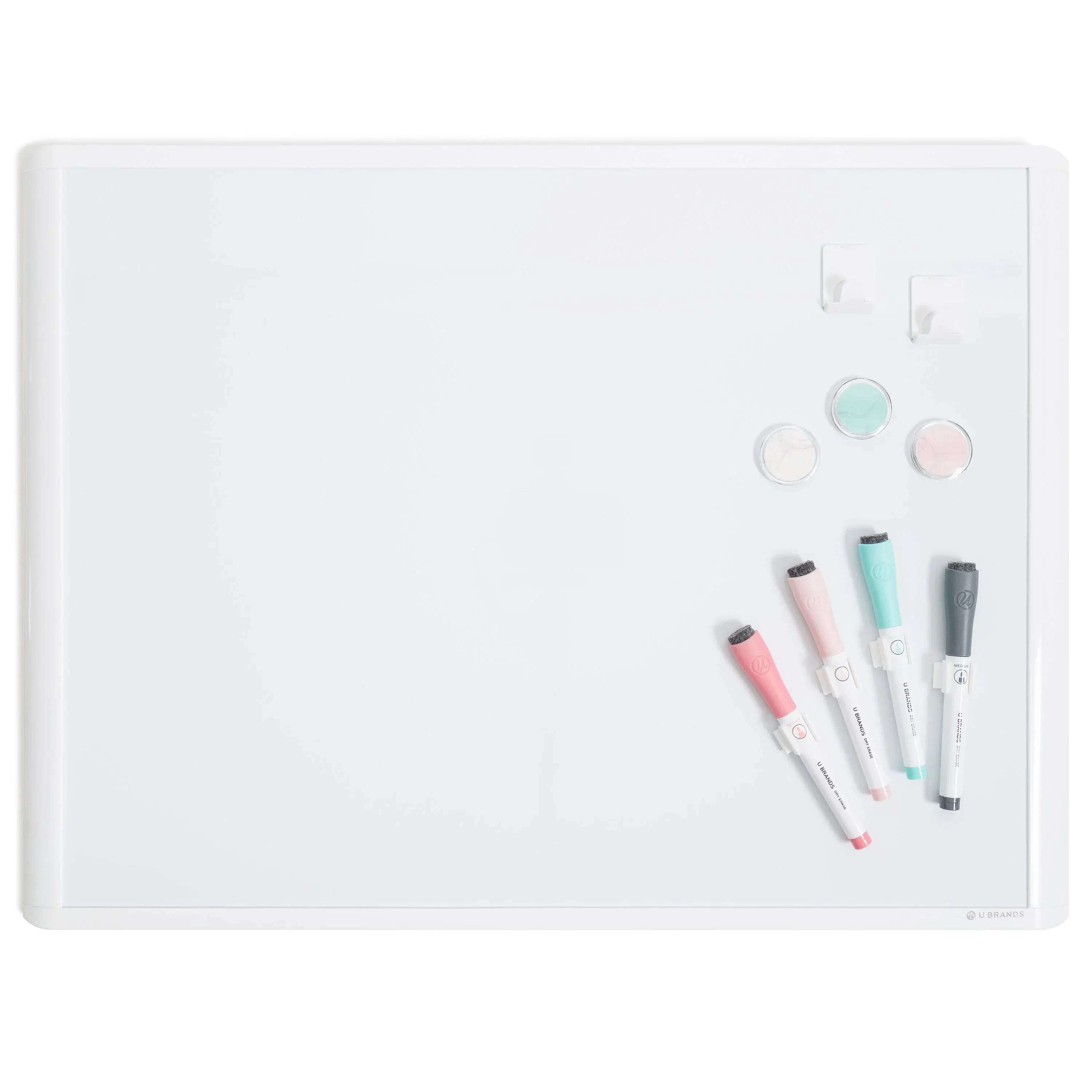 U Brands 17 x 23 in. Dry Erase Whiteboard Value Pack, Assorted Dry Erase Markers, Plastic Frame - USA MEGA SHOP