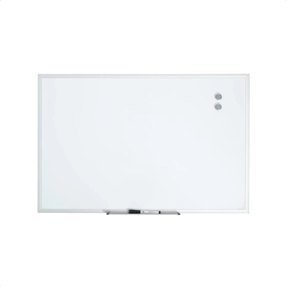 U Brands 35 x 23 in. Magnetic Dry Erase Whiteboard, Silver Metal Frame, Includes 2 Magnets, Marker, Tray - USA MEGA SHOP