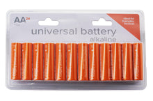 AA alkaline battery 24-pack blister with orange AA cells