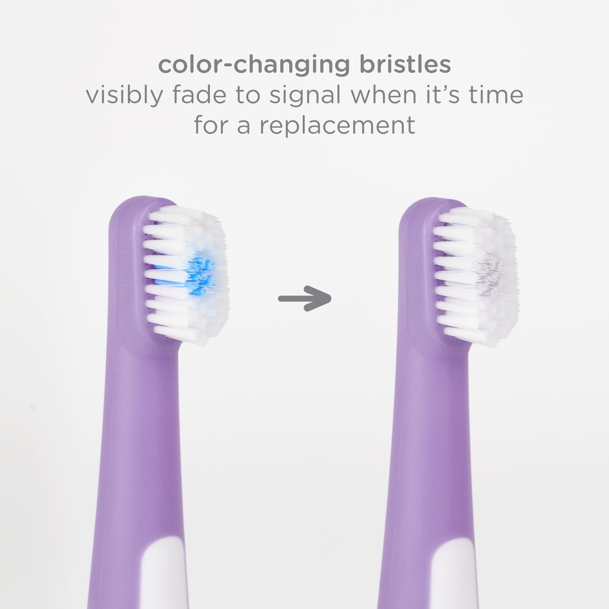 Ubbi 3 pcs Toothbrush Training Set for Babies and Toddlers, Includes Silicone Finger Brush, 360° and Soft Bristled Toothbrush, Smoothie Purple