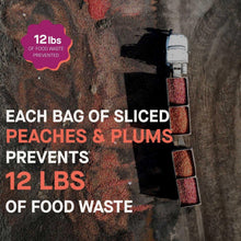 Ugly sliced peaches & plums dried fruit pouch, 12 lbs food waste prevented