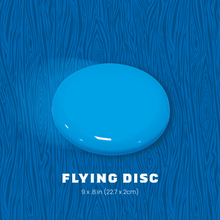 Blue flying disc for outdoor tossing game