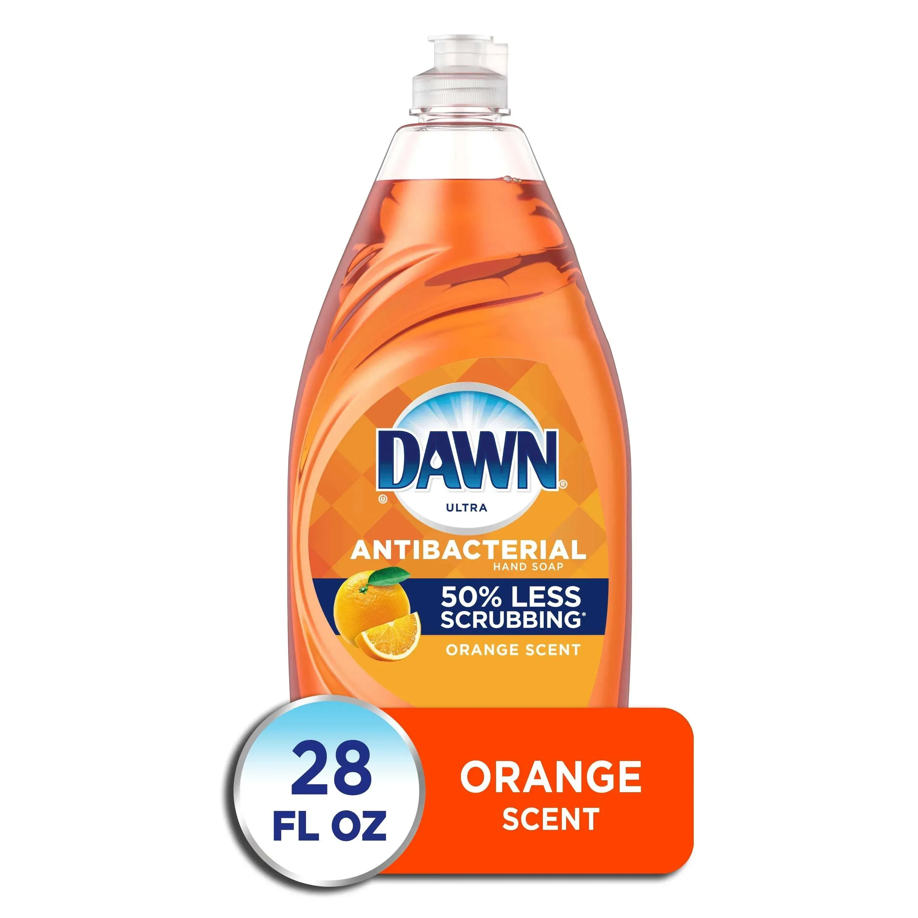 Ultra Antibacterial Dishwashing Liquid, Orange Scent, 28 Oz Bottle | Bundle of 2 Each