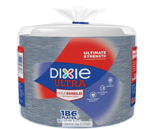Dixie Ultra paper plate package, 186 count, 10-inch plates