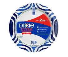 Dixie Ultra 10-inch paper plate with blue wave rim pattern