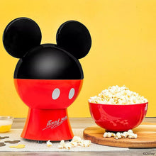 Red Mickey-head popcorn maker with black ear lids and white face dots