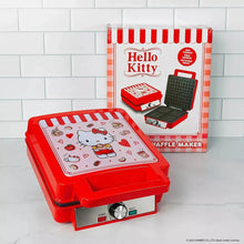 Red Hello Kitty waffle maker with themed lid and control base