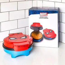 Marvel Spiderman waffle maker in box with red and blue units