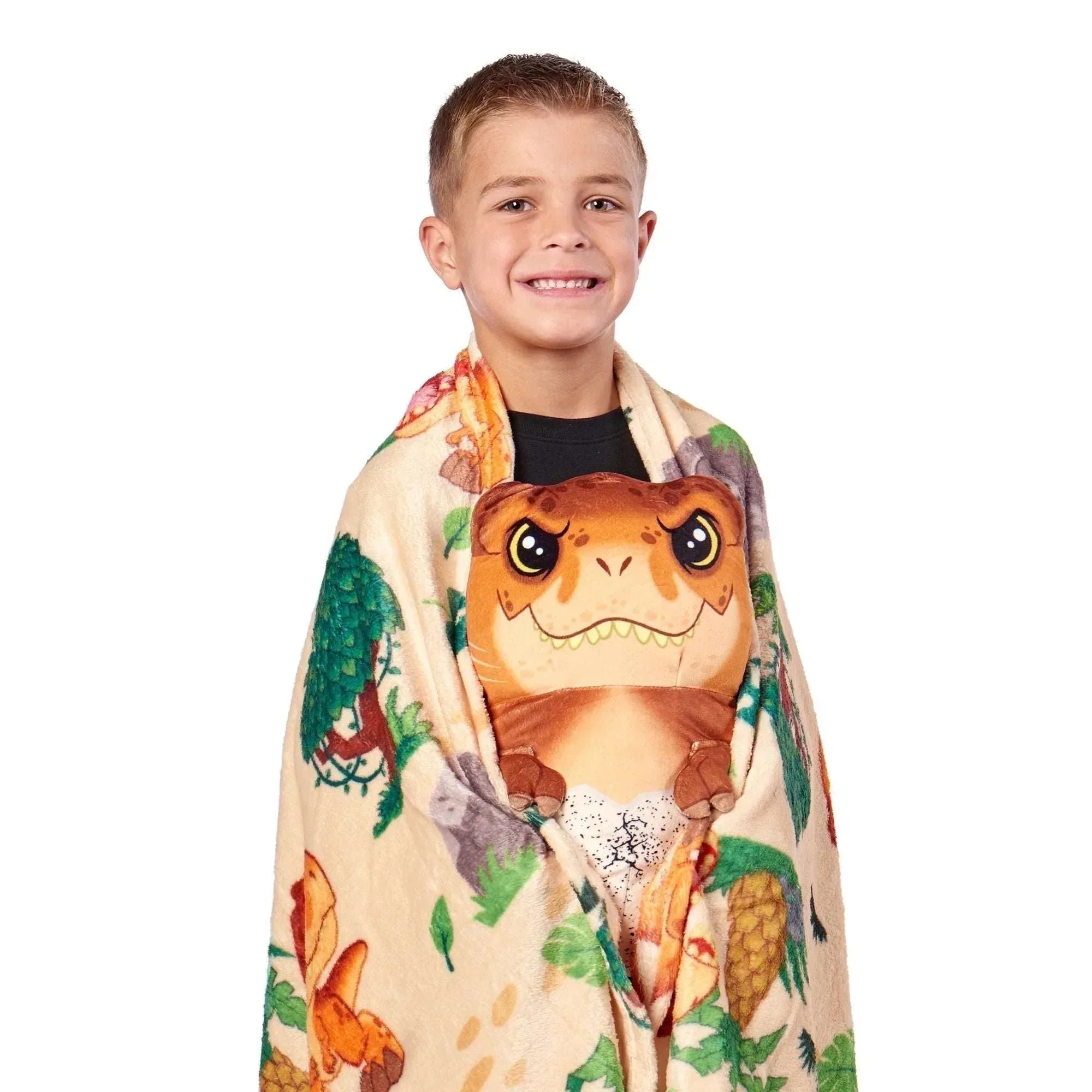 Pokemon Pikachu Cute Silk Touch Throw Blanket and Plush Character Hugger Set