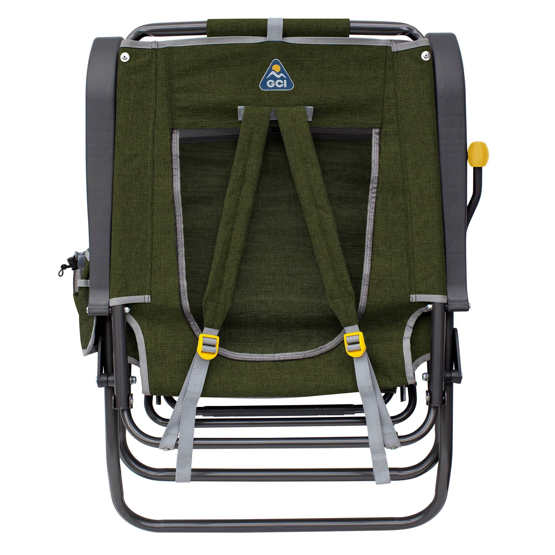 GCI Outdoor Legz Up Lounger Adjustable Folding Recliner Camp Chair, Heathered Loden