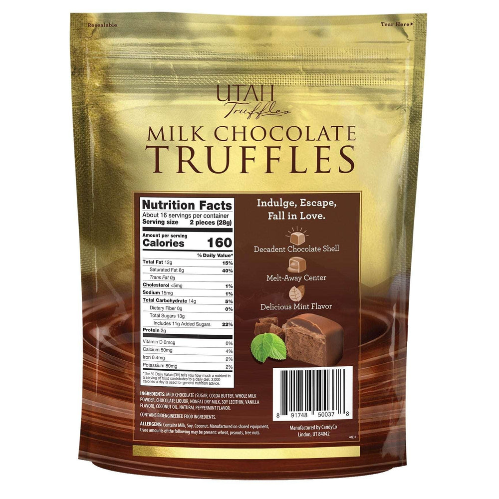 Utah Truffle Milk Chocolate Mint Truffles 16oz 2-pack - USA MEGA SHOP