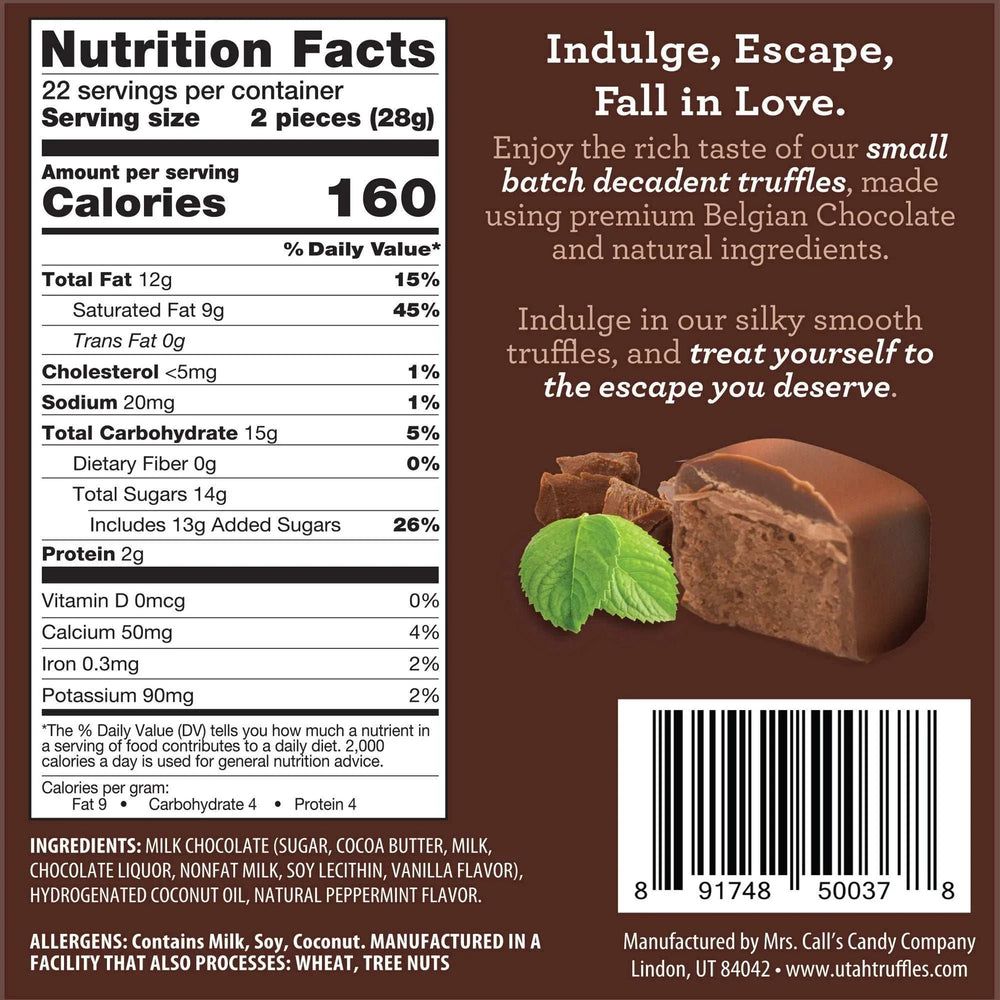 Utah Truffle Milk Chocolate Mint Truffles 16oz 2-pack - USA MEGA SHOP