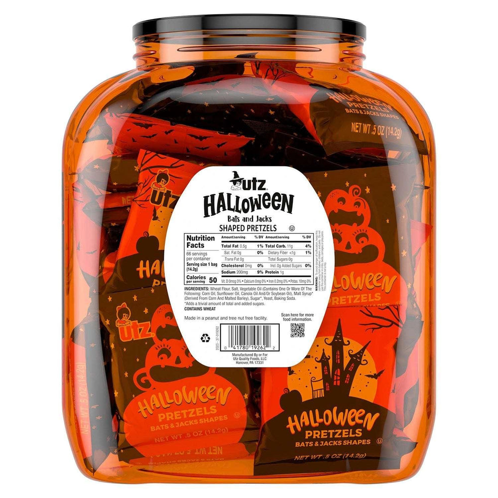 Utz Halloween Pretzel Barrel, 66 ct. - USA MEGA SHOP