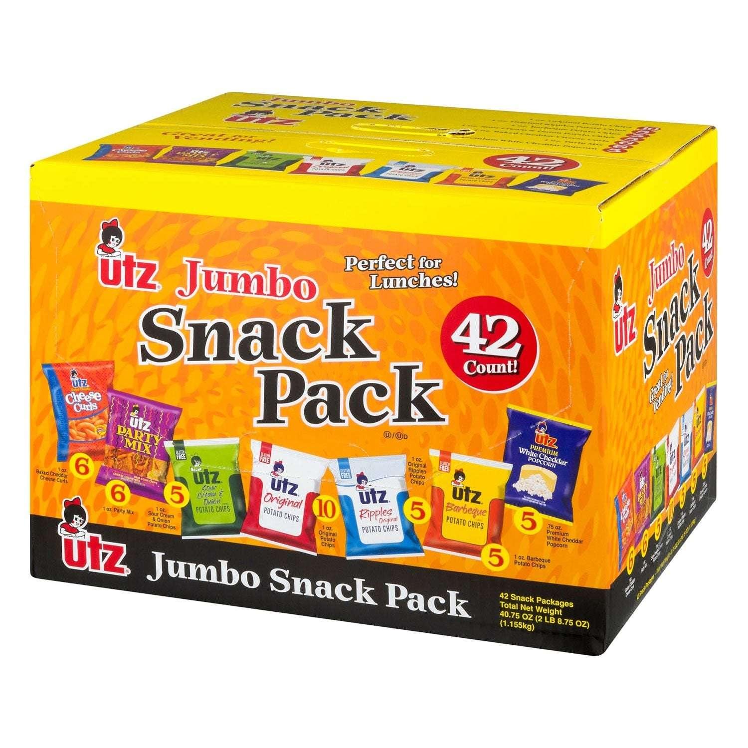 Utz Jumbo Snack Pack, 1 oz., 42 pk. - USA MEGA SHOP