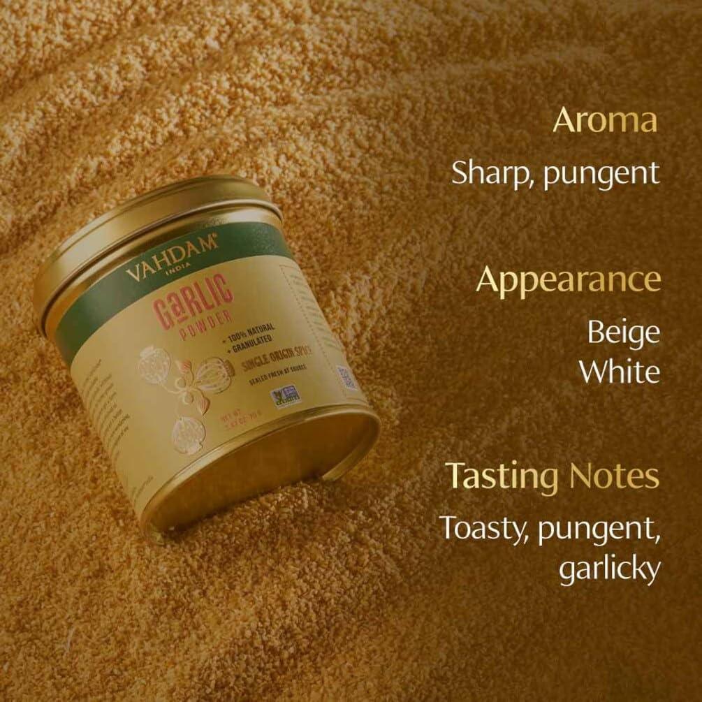 VAHDAM, Garlic Powder (2.47oz) Raw Granulated Garlic (Allium Sativum) Direct from Source