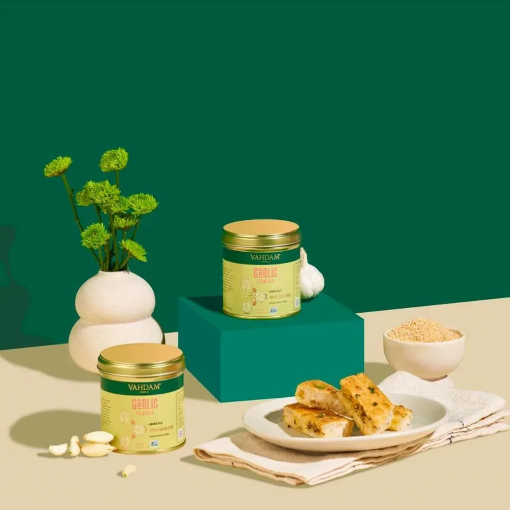 VAHDAM, Garlic Powder (2.47oz) Raw Granulated Garlic (Allium Sativum) Direct from Source