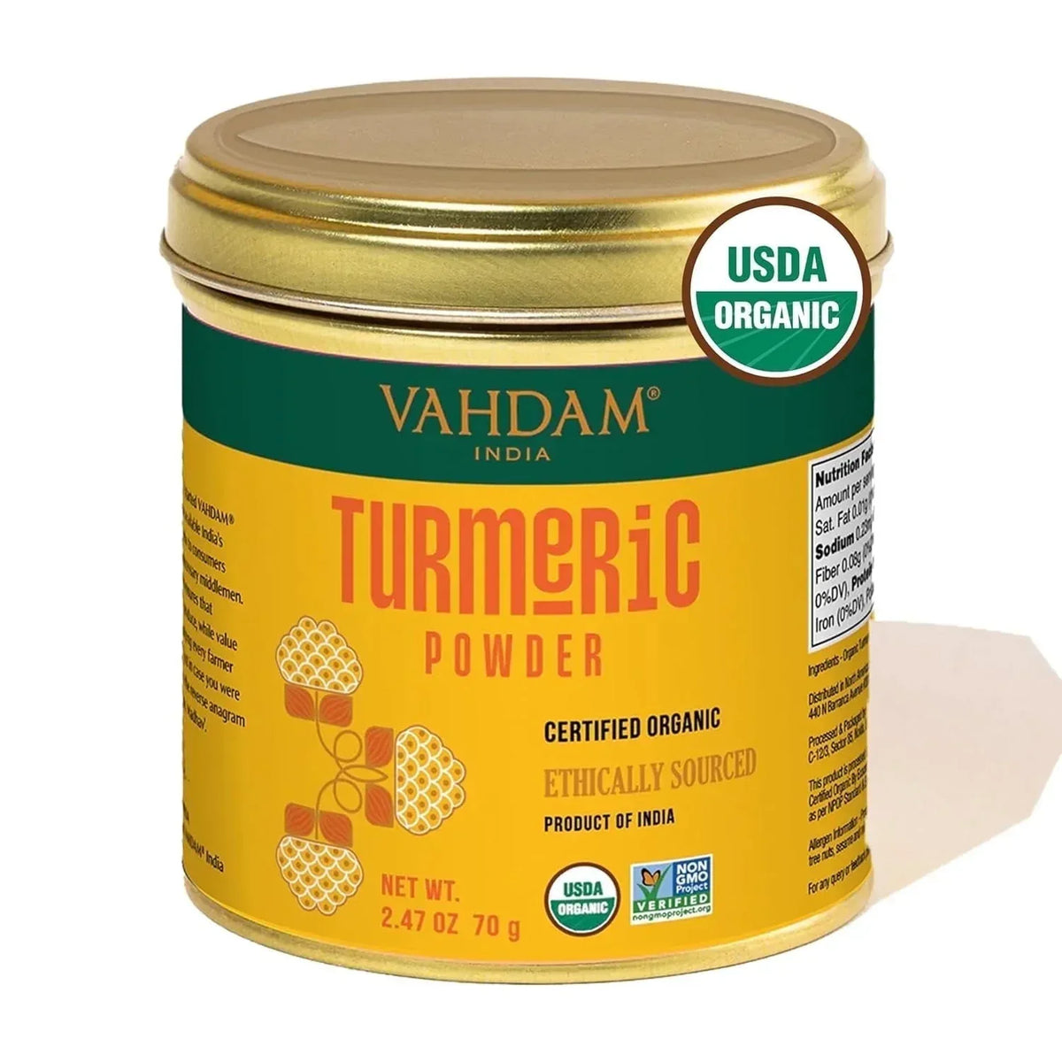VAHDAM, Organic Turmeric Powder (2.47oz) Gluten-Free, Single Origin Spice, Direct from Source - USA MEGA SHOP