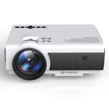 White VANKYO projector with large front lens and right-side vented grille