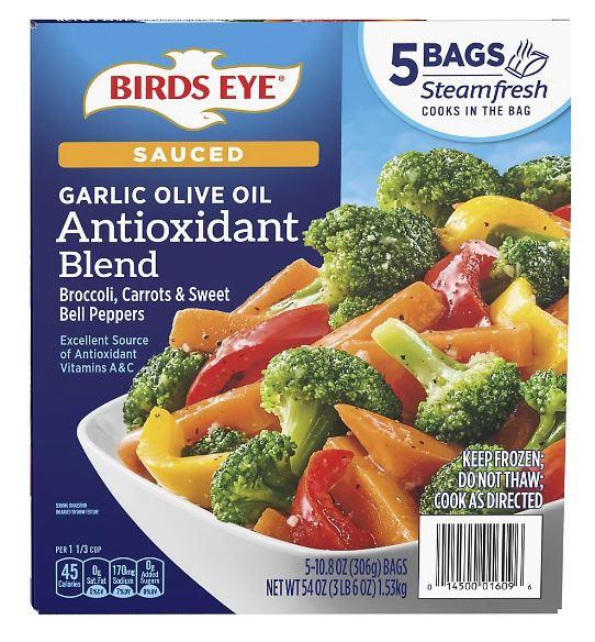 Birds Eye Steamfresh Sauced Garlic Olive Oil Antioxidant Blend Vegetables, 5 pk./10.8 oz. - USA MEGA SHOP