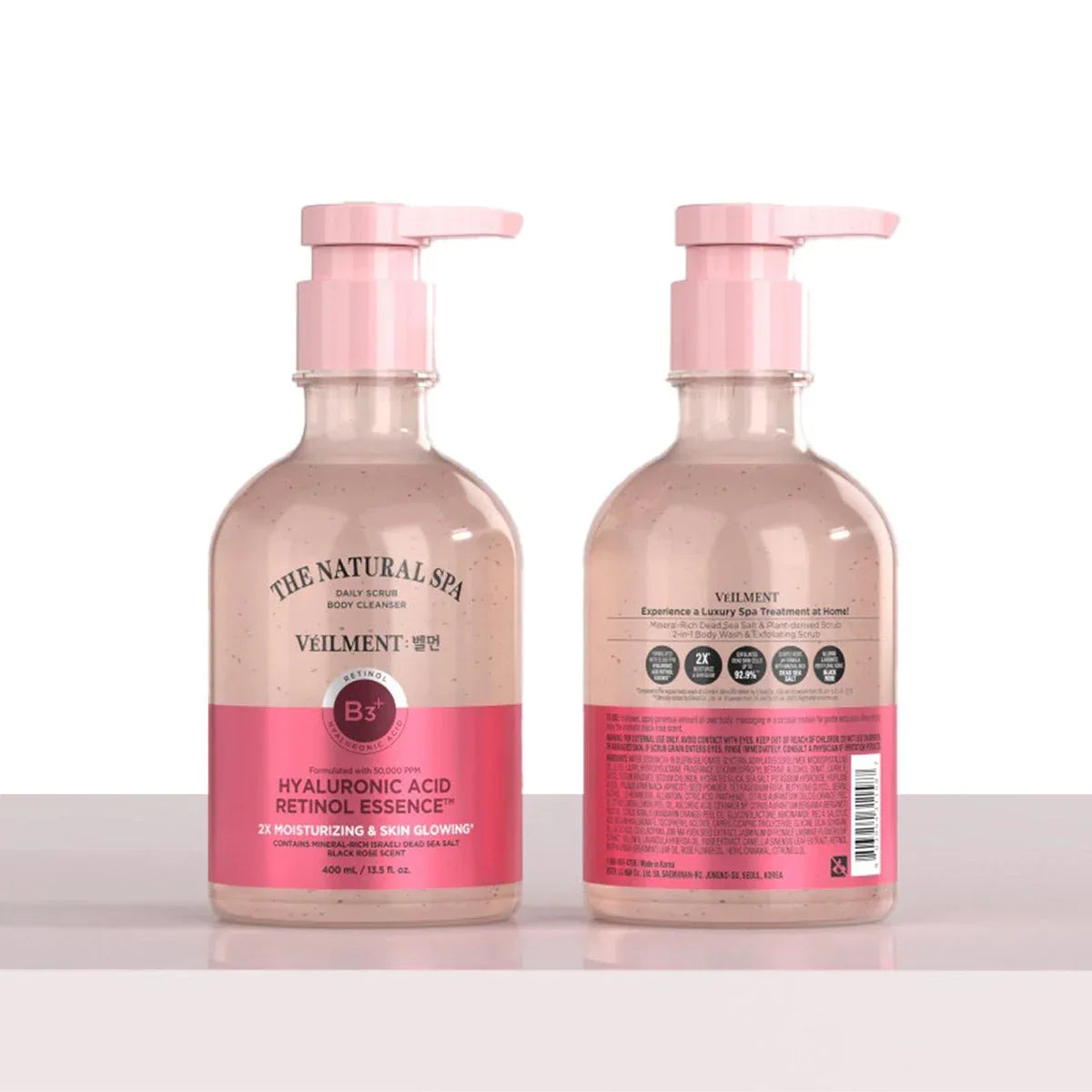 VEILMENT The Natural Spa 2-In-1 Body Wash & Exfoliating Scrub, 13.5 fl oz, 2-pack - USA MEGA SHOP