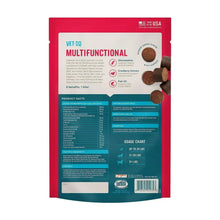 VETIQ Multi Functional soft chew bag, product facts and usage chart panel