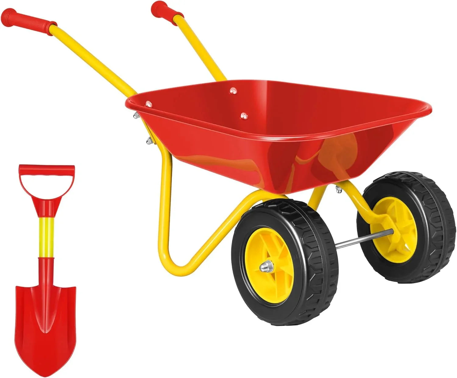VIVOHOME Kids Wheelbarrow Children Garden cart with Toddler Gardening Tool Set Child Wheel Barrel Outdoor Indoor Toys Gift