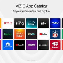 Smart TV app catalog screen with streaming icons