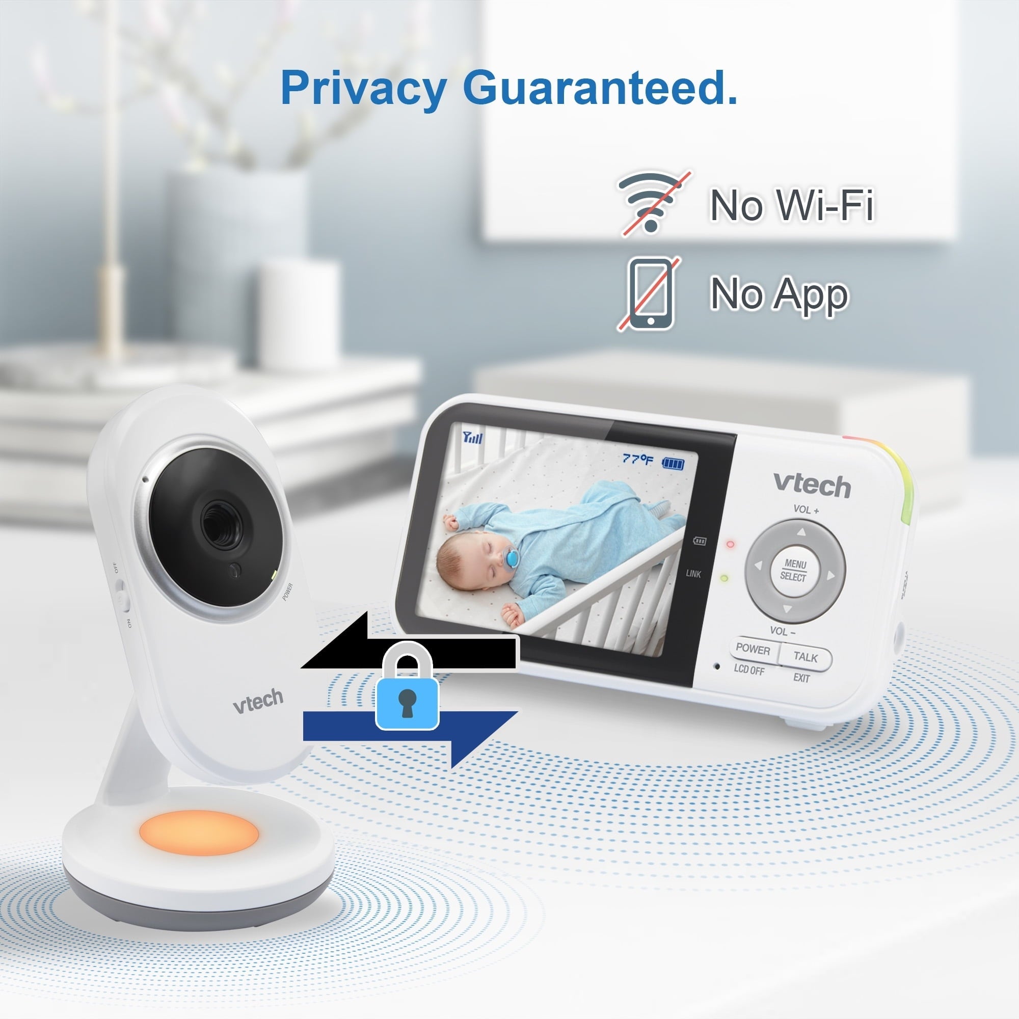 VTech 2.8 inch Digital Video Baby Monitor with Night Light, VM3254